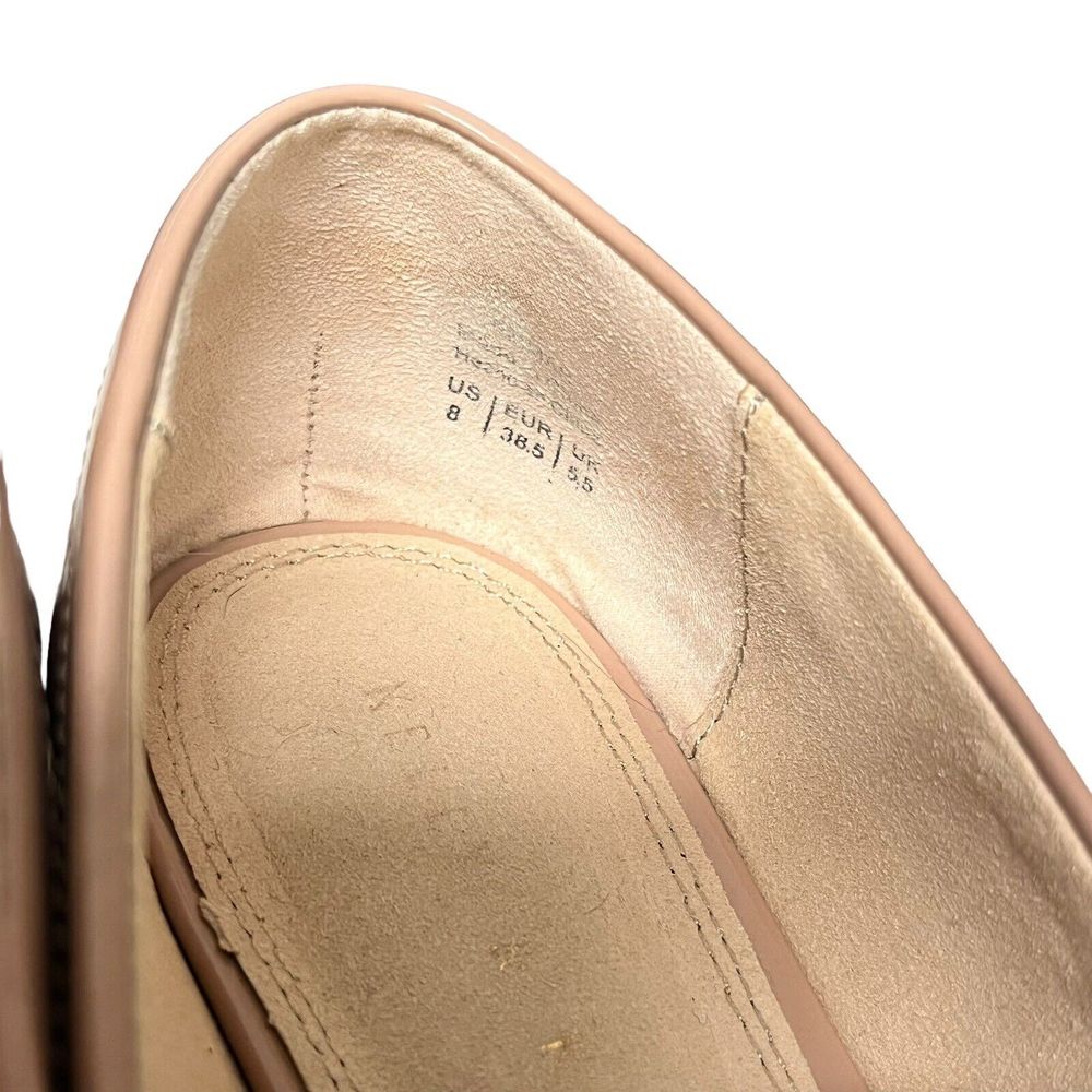 Kelly And Katie Womens Nude Faux Patent Leather Emmah Loafer Size 8 Slip On - Picture 6 of 6